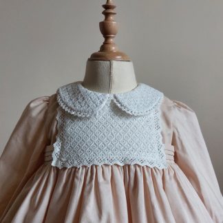 Fairy tale dress 'Millie'. Retro powder dress with collar for girls and toddlers. Elegant outfit for birthday, photo session, fabric buttons.